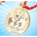 Tag étiquette de compagnie personnalisée Forme de chien en acier inoxydable Liste en métal étiquette ID de compagnie